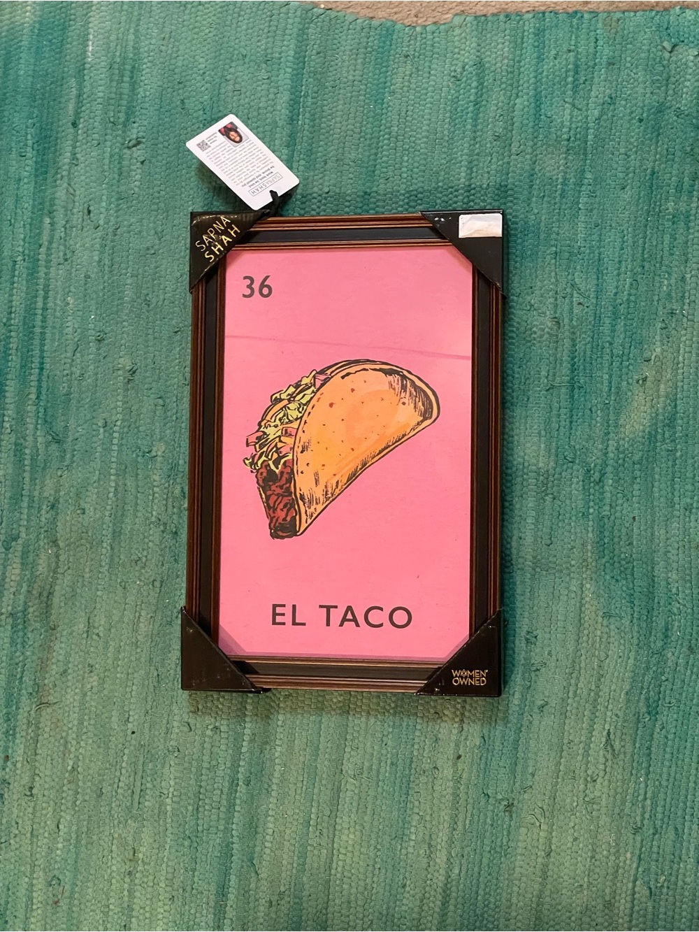 Unbranded Pink 'El Taco' Art Print — Playful Taco Wall Decor